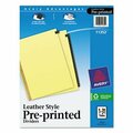 Avery Dennison Avery, Preprinted Black Leather Tab Dividers W/gold Reinforced Edge, 31-Tab, Ltr 11352